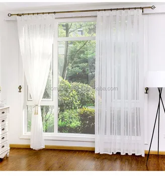 Voile Fabric Tulle Sheer Curtain White Drape Sheer Window Curtains