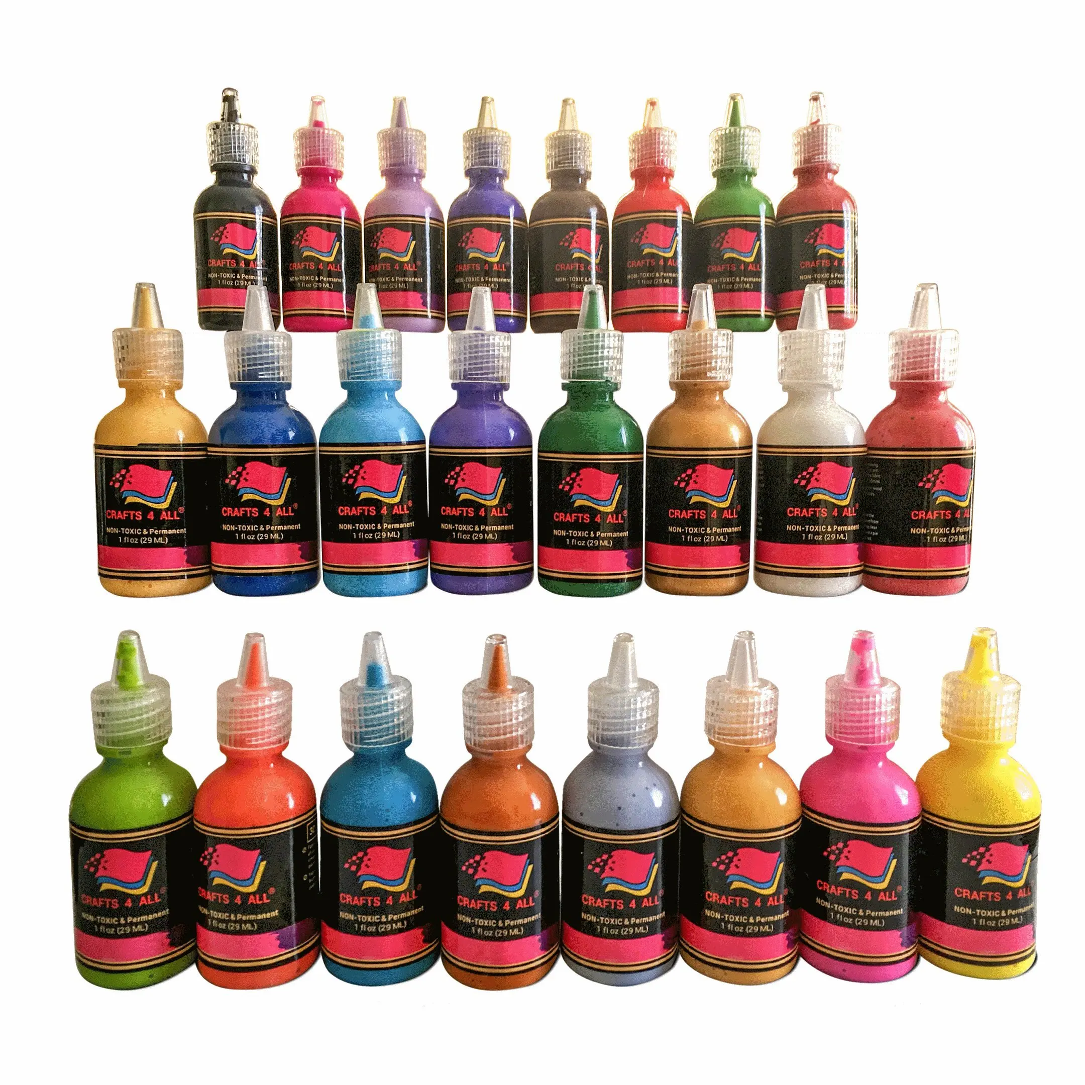 Buy Fabric Paint 3d Permanent 24 Colors Set Marker Pens Style Premium Quality Vibrant Color