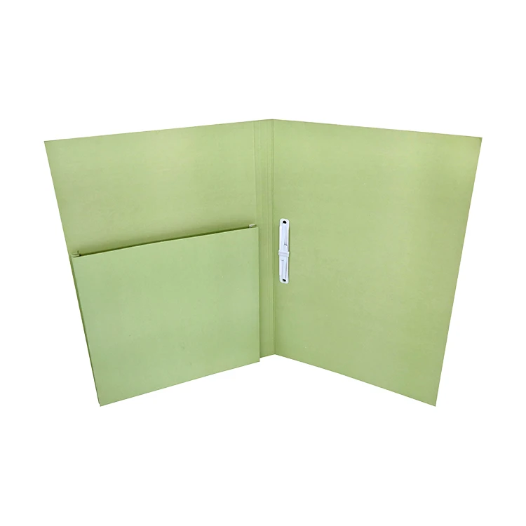Custom Printed Green Tape Side Document Manila Folder With Gusseted