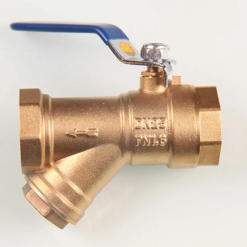 China Manufacture Dn15 Y Type Brass Filter Ball Valve With Union Buy