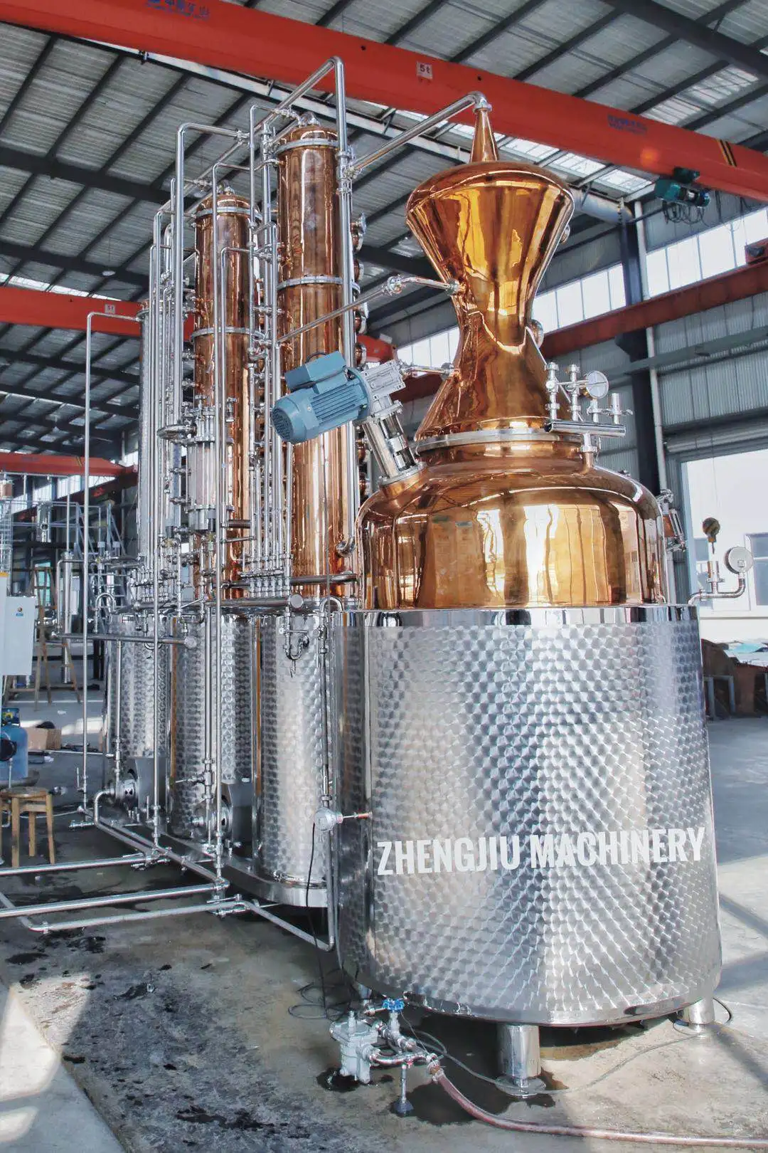 Columna Destilador Industrial Alambiques De Cobre Columna De Destilacin