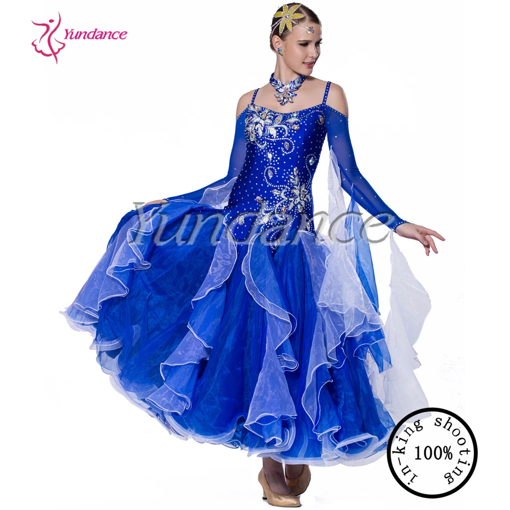 Sequin Blue Ballroom Dance Dress Standard B13403 Buy Ballroom Dance