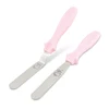 2pcs hello kitty baking angled icing cake decorating offset spatula set for cake with plastic handle