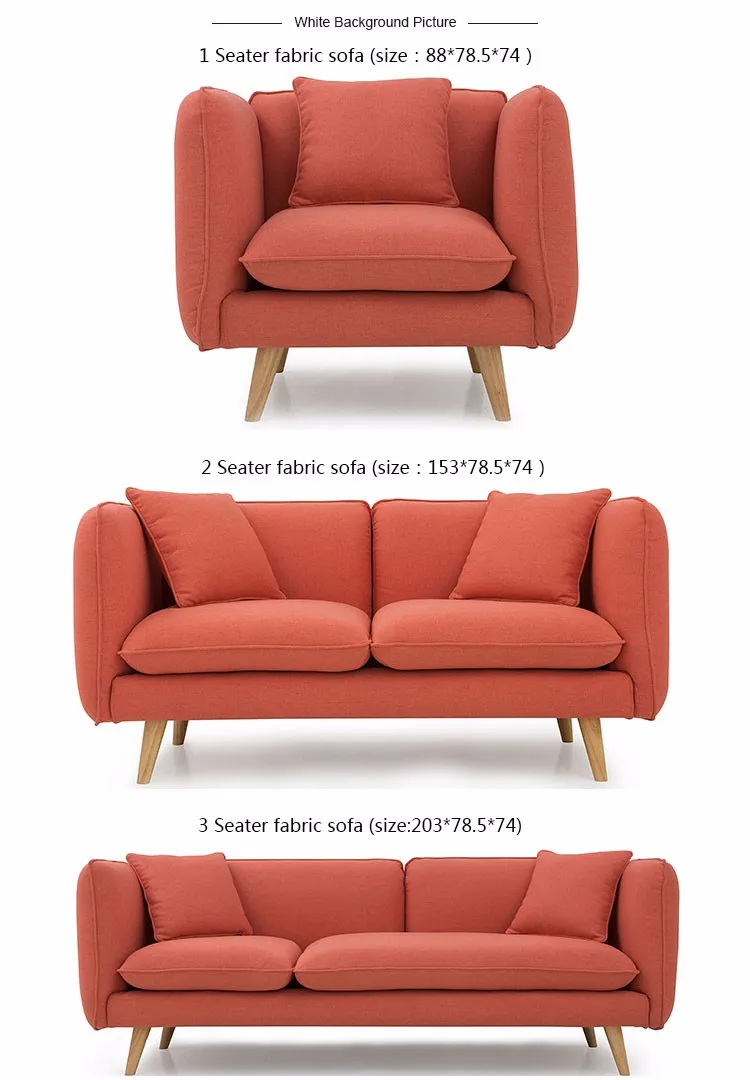 1 2 3 Seater Furniture Orange Kain Ruang Tamu Sofa Buy Ruang Tamu