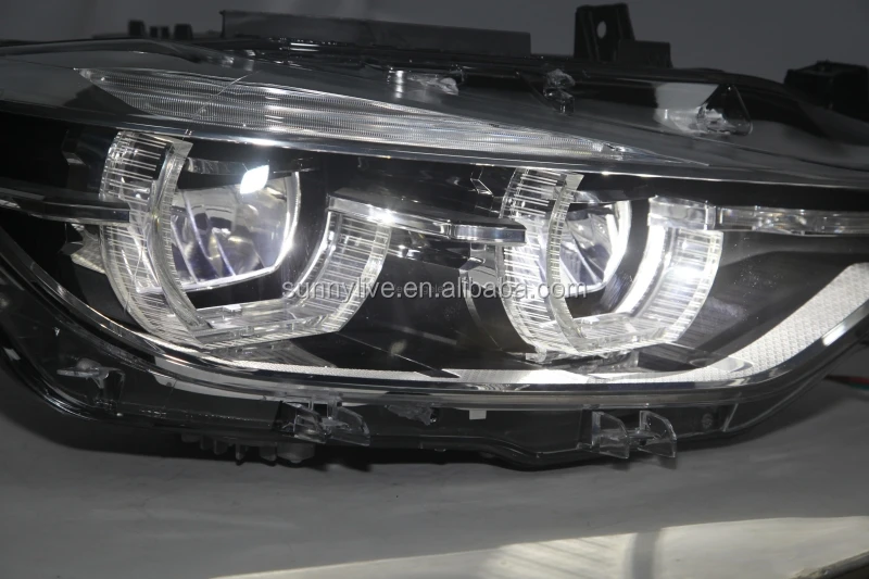 LED Angel Eyes Headlight  For BMW F30 F35 318 320 325 328 330 335 2013-2015 Year CN