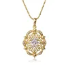 30920 xuping 14K gold color flower design shaped pendant necklaces flower pendant
