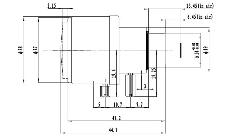 3.6-10mm 1/1.8 inch 6MP D14 Mount cctv varifocal lens with IR Corrction