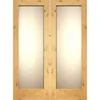 Knotty Alder Bath Room Double Door Design In Flush Door