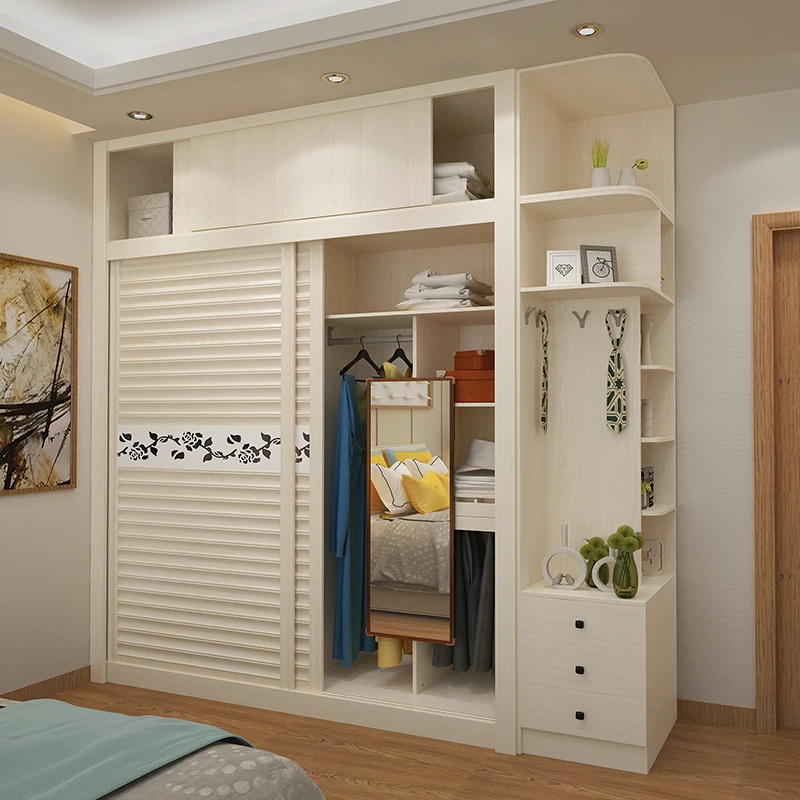 2 Doors Sliding Wardrobe With Dressing Mirror Buy Sliding Door