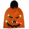 LED Light Knitted Christmas Hat Colorful Hyun Lights Glowing Knit Cap Pumpkin Head Halloween Hat