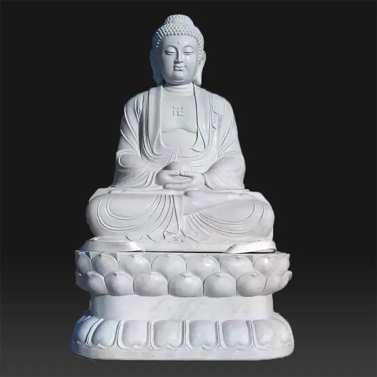 购买室外花园高大的大理石佛像