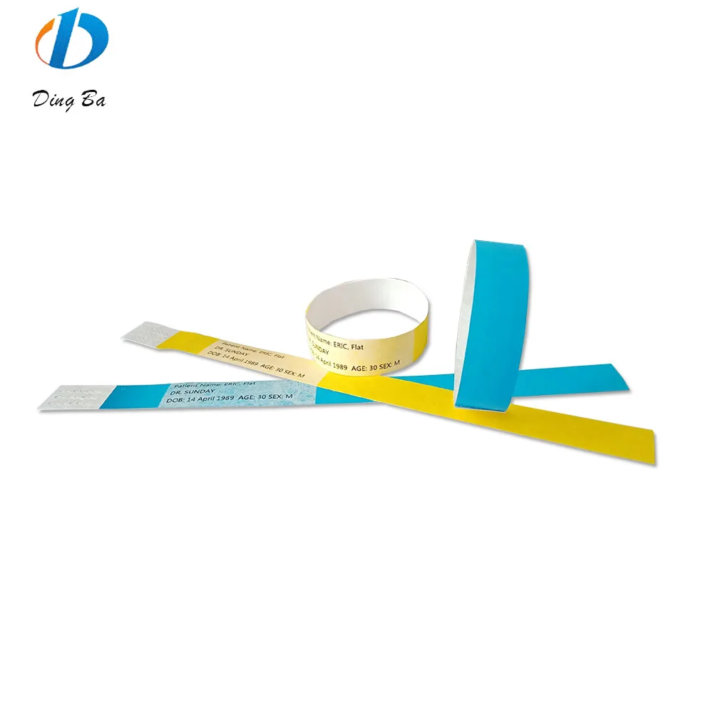 Custom Writable Vinyl Wristband Disposable Medical Plastic Hospital Id