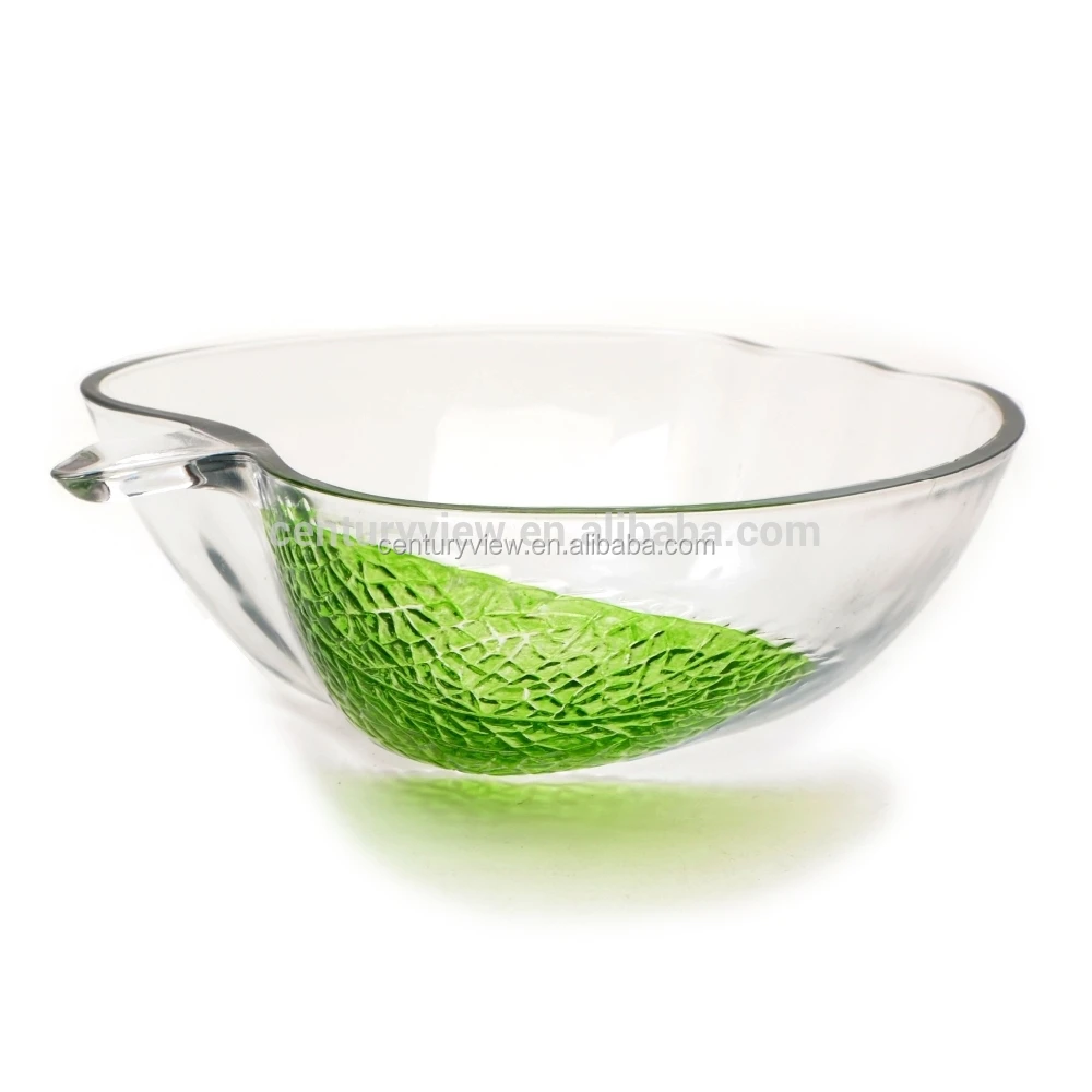 Toping Sales Apple Shaped Cheap Fancy Decorative Colored Glass Salad