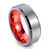 Dongguan Aohua Jewelry TUR10030 1.2mm bevel, carbon brush, red coral ring designs with the material of tungsten carbide band