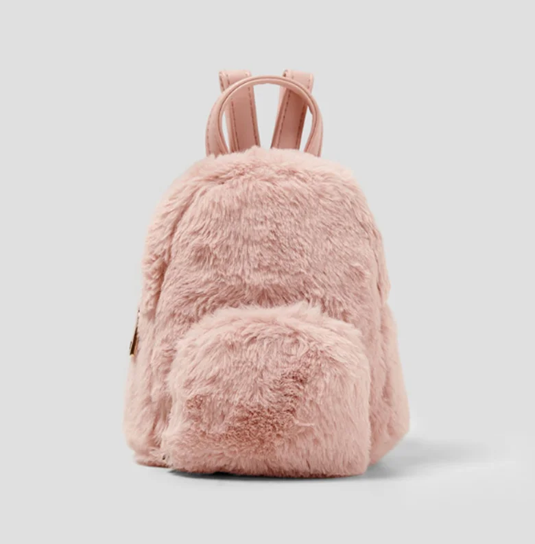 girls furry backpack