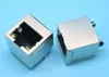 RJ45 Socket 180-Degree Vertical Right Angle PCB Shielded Network Connector With LED