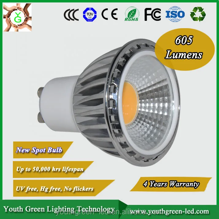 CE ETL Energy Star Five Years Quality Guarantee Facotry wholesale Ra>80 6w gu10 mr16 cob led spotlight