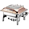 6L rose gold color delux stainless steel chafing dish set buffet servers
