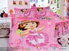 3D Pink Carton design Printed Bedding Set Quilt Shell Pillowcase Bed Sheet