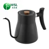 New matte ground black coffee pot with big hand and small mouth coffee maker