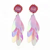 high-class sequin earring opal stones
