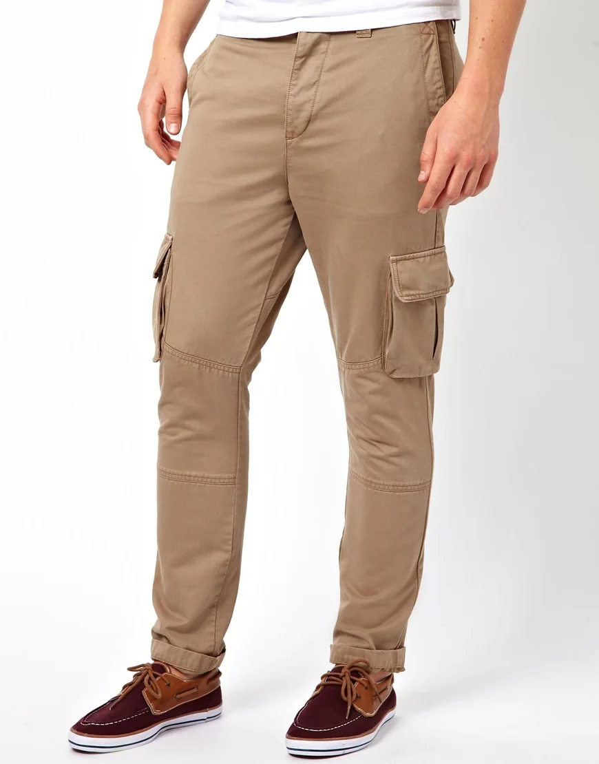 khaki pants with side pockets