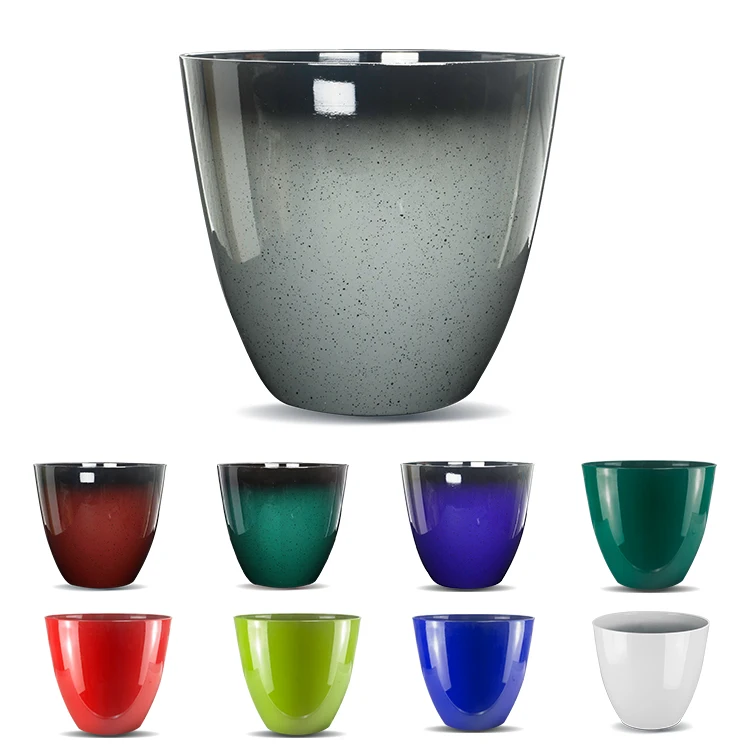 Large Round Painting Plastic Outdoor Planters And Urns Buy Outdoor