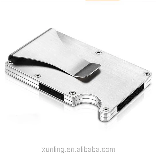 Factory Direct Sales Stainless Steel Credit Card Case Holder Wallet/metal Card Holder With Rfid
