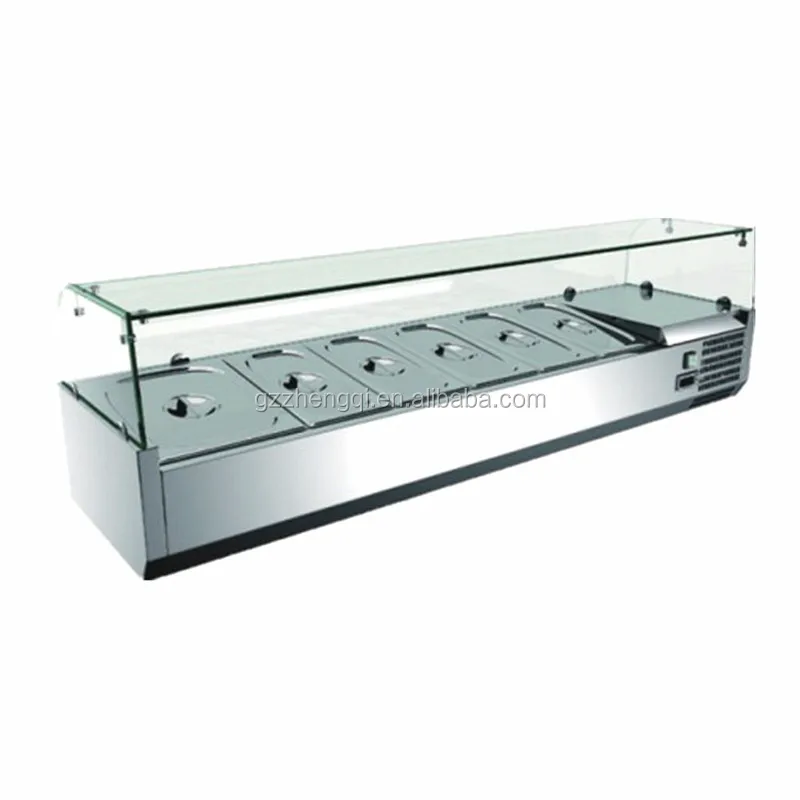 Counter atas salad bar, salad display chiller (ZQR-1200D 