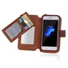 Fashionable Hand-held Zipper Leather Wallet Case for iPhone 7