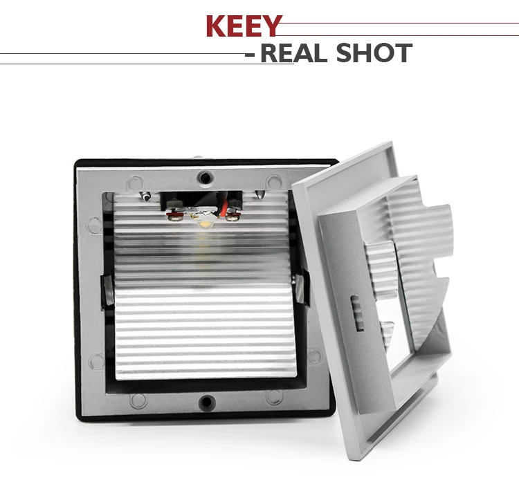 2020 Keey Hot Sale 1w Led Stair Step Lights Silver Gray Square Stair