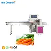 Full Automatic carrot cucumber flow wrapping packing machine