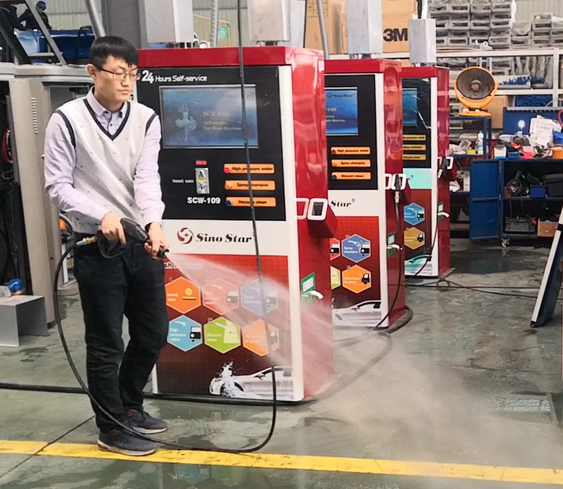 (scw-109) Professional Coin / Card Operated Self-service Car Washing