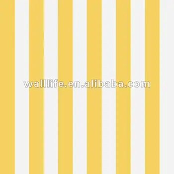 Gb7 子供の寝室の装飾ストライプデザイン黄色ビニール壁紙 Buy 黄色ビニール壁紙 子供の寝室の壁紙 黄色ストライプ壁紙 Product On Alibaba Com