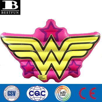 Top Qualitat Vinyl Aufblasbare Wonder Woman Logo Pool Float