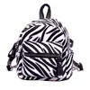 mini size women zebra pattern backpack ladies elegant backpack