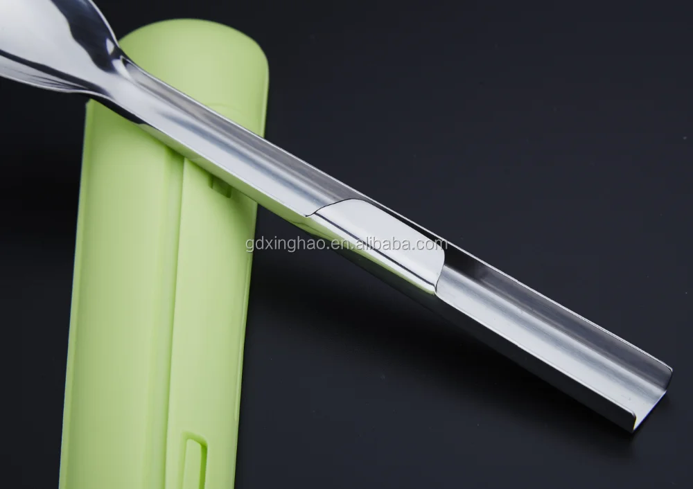 Best Selling Plastic Dinner Sets Stainless Steel Spoon and Plastic Chopsticks