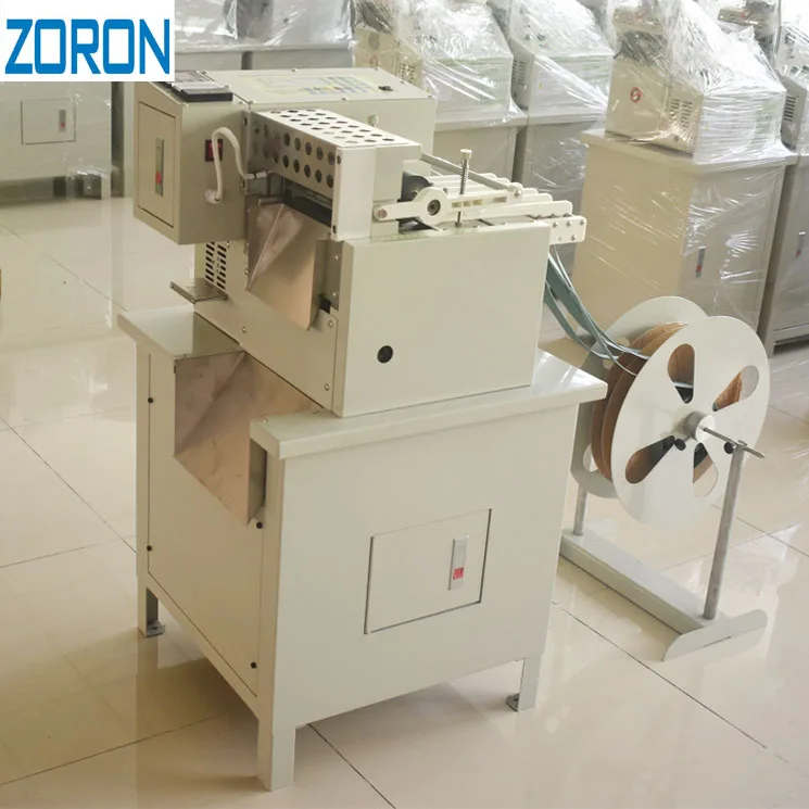 Computer controlled heavy magic tape cutter hot&cold textiles belt automatic pvc roll braided fabric cutting machine