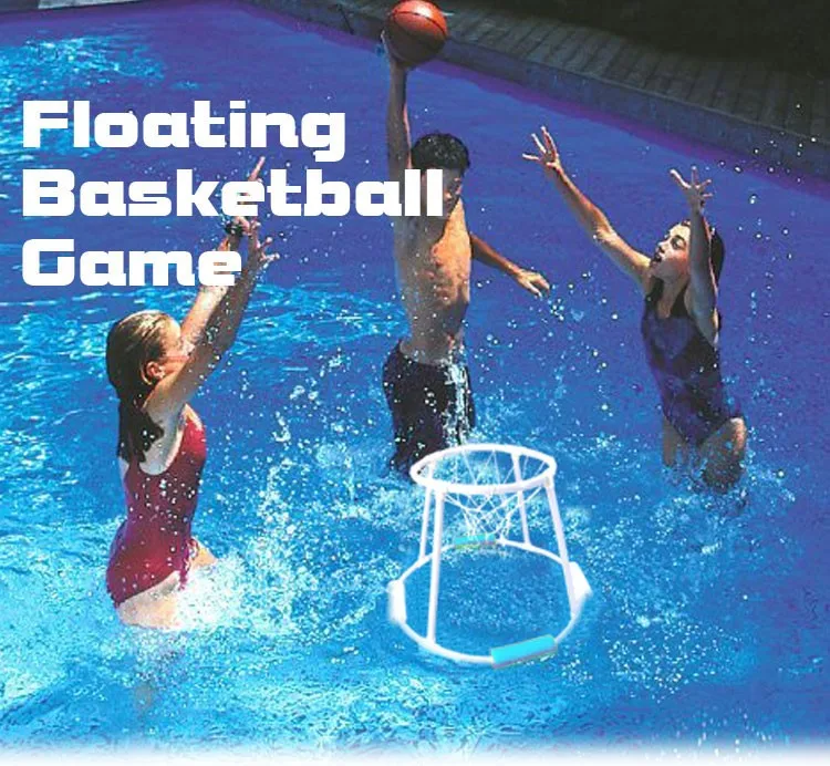 ילדים פלסטיק צעצוע משחק חישוק כדורסל בריכה צף מים חיצוני נייד