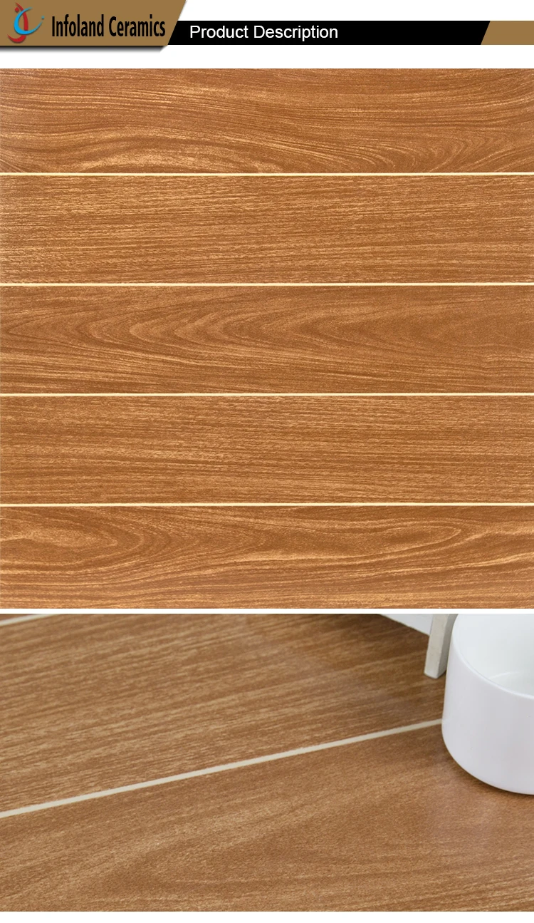 Wooden Look Print Porcelain 10mm Thickness Porcelain Tiles