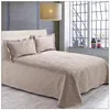 Quilted fitted organic pattern embroidery bedspread