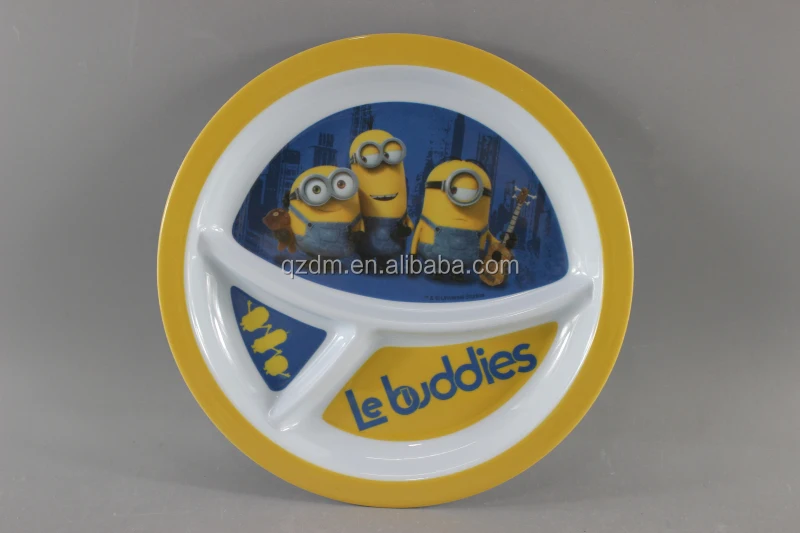 Melamine Baby 3 Divide Plate Kids Candy Dishes