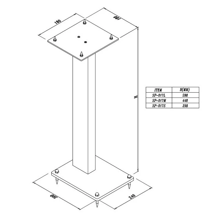 Strong speaker stand Steel Universal Speaker Floor Stand - ANKUX.COM