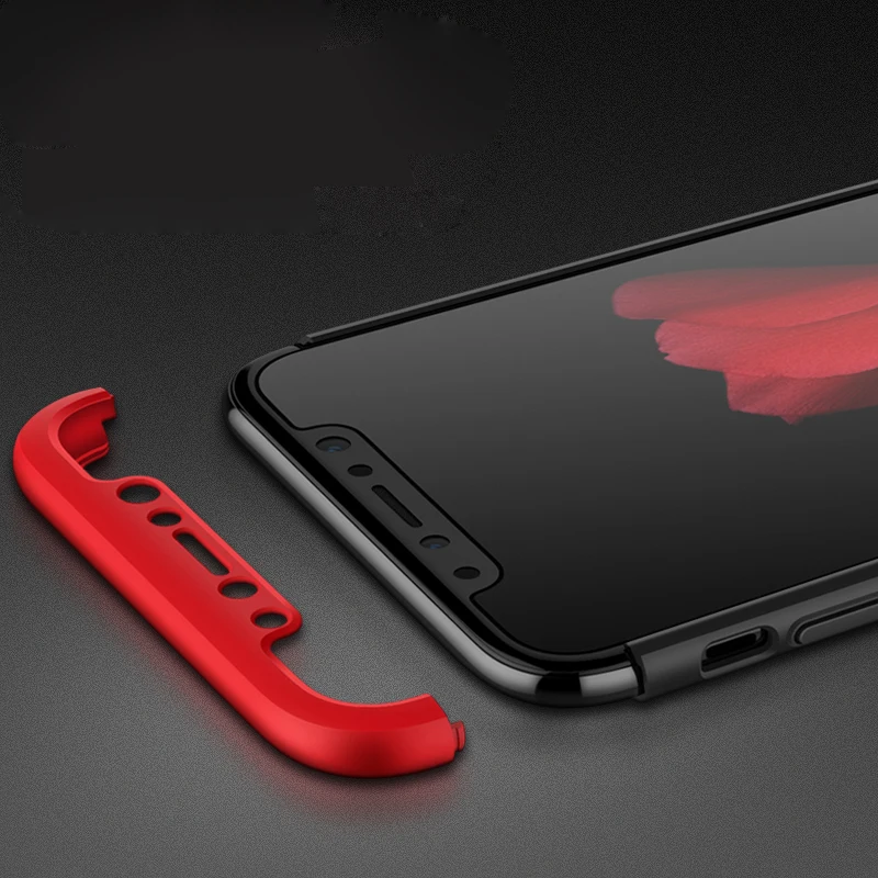 2018 hot sell 360 cover Removable 3in1 Hard PC Shield Back Cover Case for iPhone X phone cases
