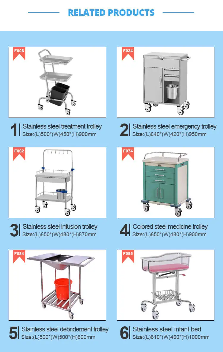 hospital plastic emergency cart