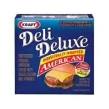 Kraft Deli Deluxe American Sliced Cheese, 12 Ounce -- 12 per case.