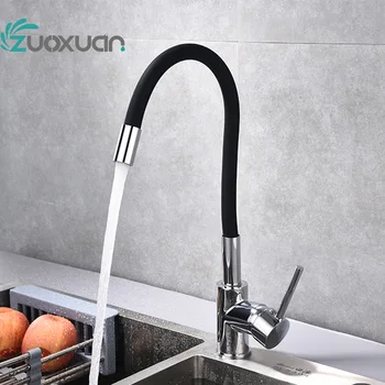 Brass Antique Bronze Kitchen Faucet With Long Thin Neck And Bar