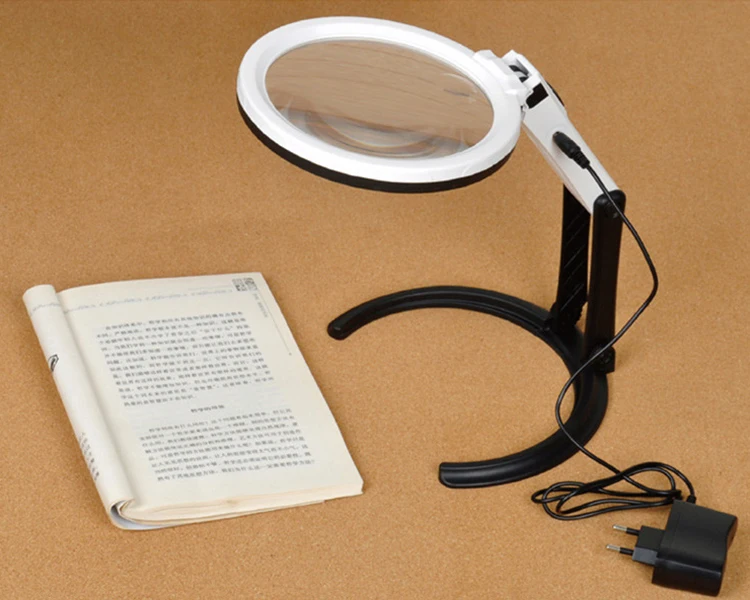 Mg3b1b Folding Illuminating Desktop Magnifier With 10 Led Light Buy