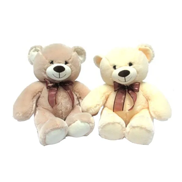 White Plush Teddy Bear Wearing Silk Scarf Romantic Bear for Couples