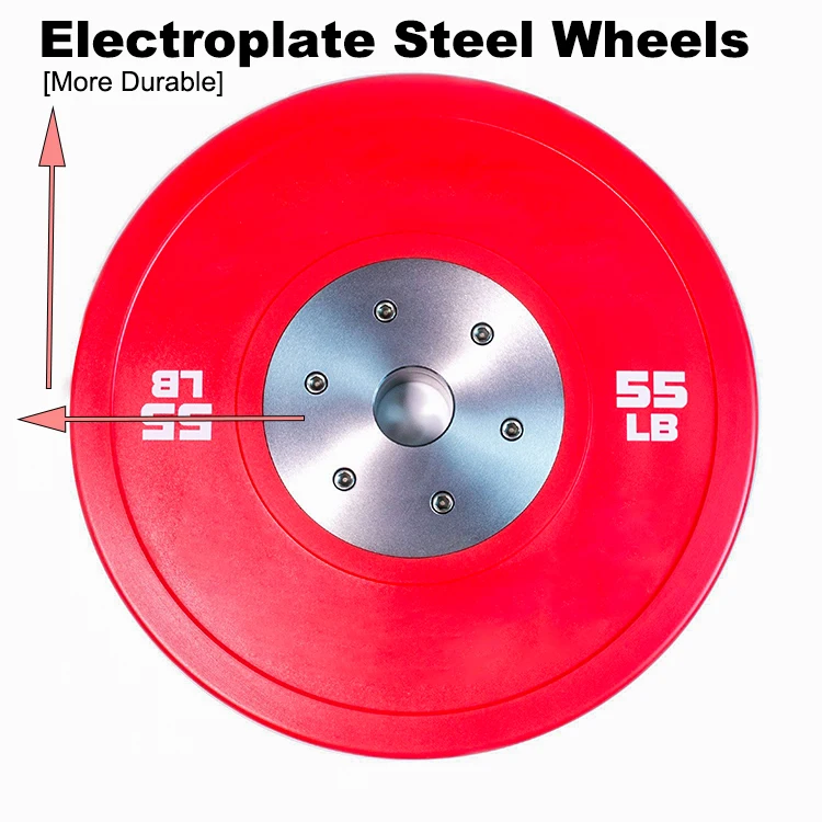 Hot selling durable rubber / PU bumper plate Elite 15kg barbell weight lifting plates